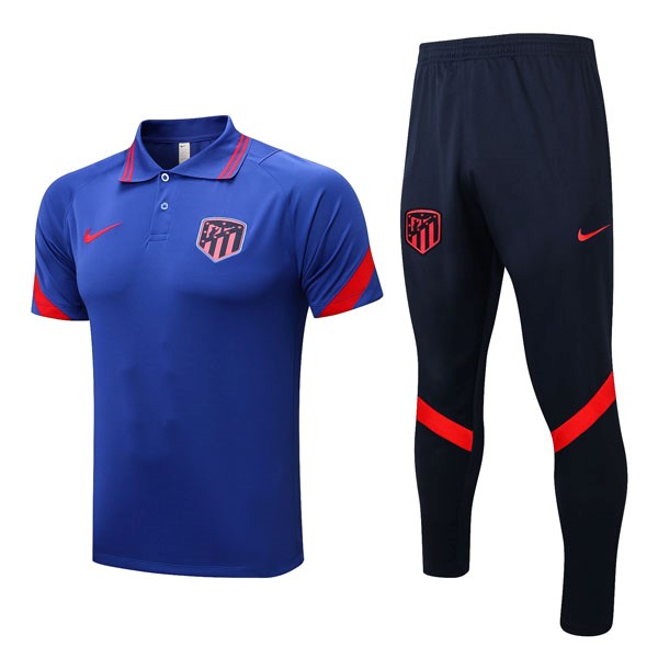 Polo Atletico Madrid Komplett-Set 2022-2023 Blau 1